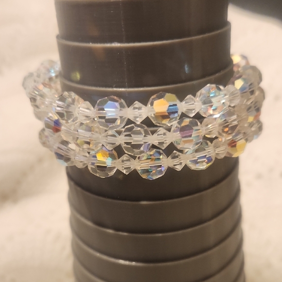 Vintage Silver Crystal AB Bracelet - Picture 3 of 9